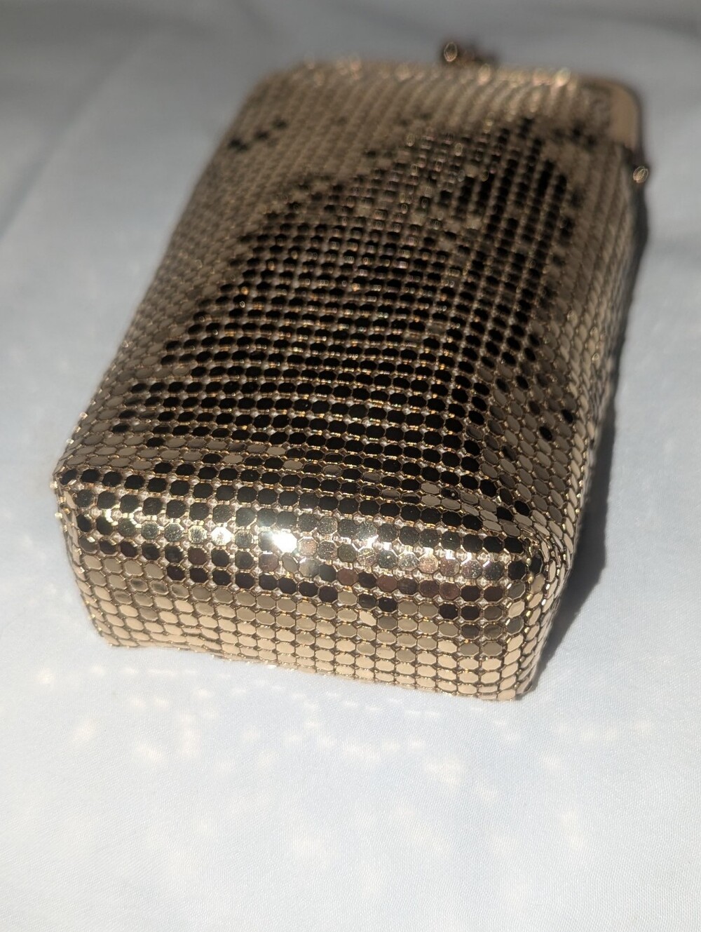 Vintage Whiting & Davis  Gold Mesh Kisslock Pouch.Made In USA - Picture 5 of 10